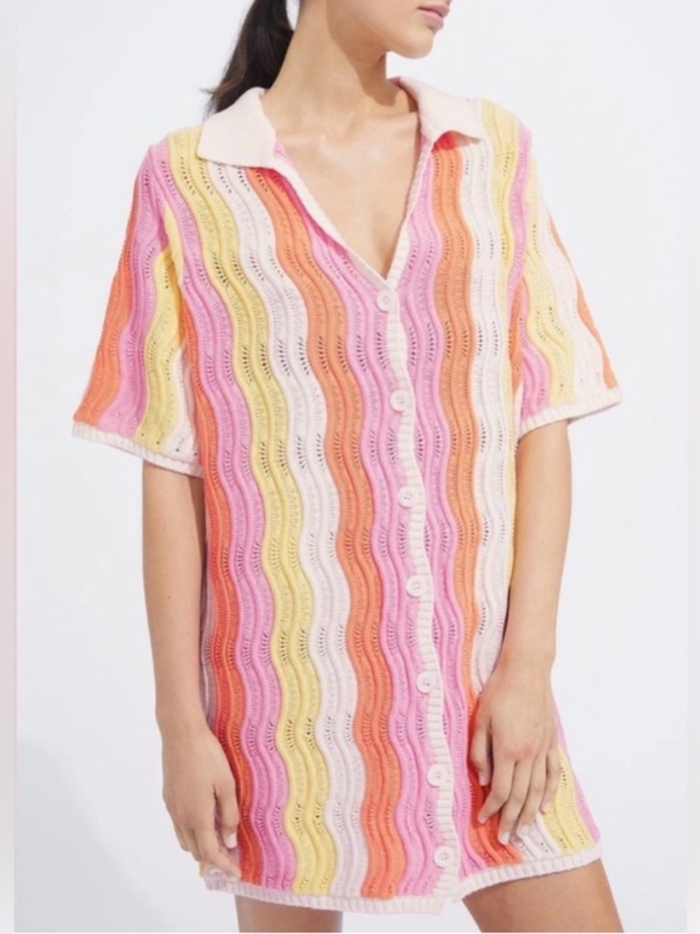 NWT Steele Julio Polo Crochet Dress One Size